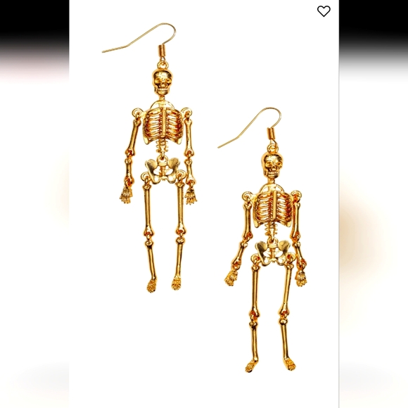 H&M Jewelry - Gold Skeleton Earrings